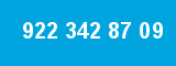 922 342 87 09 922 342 87 09